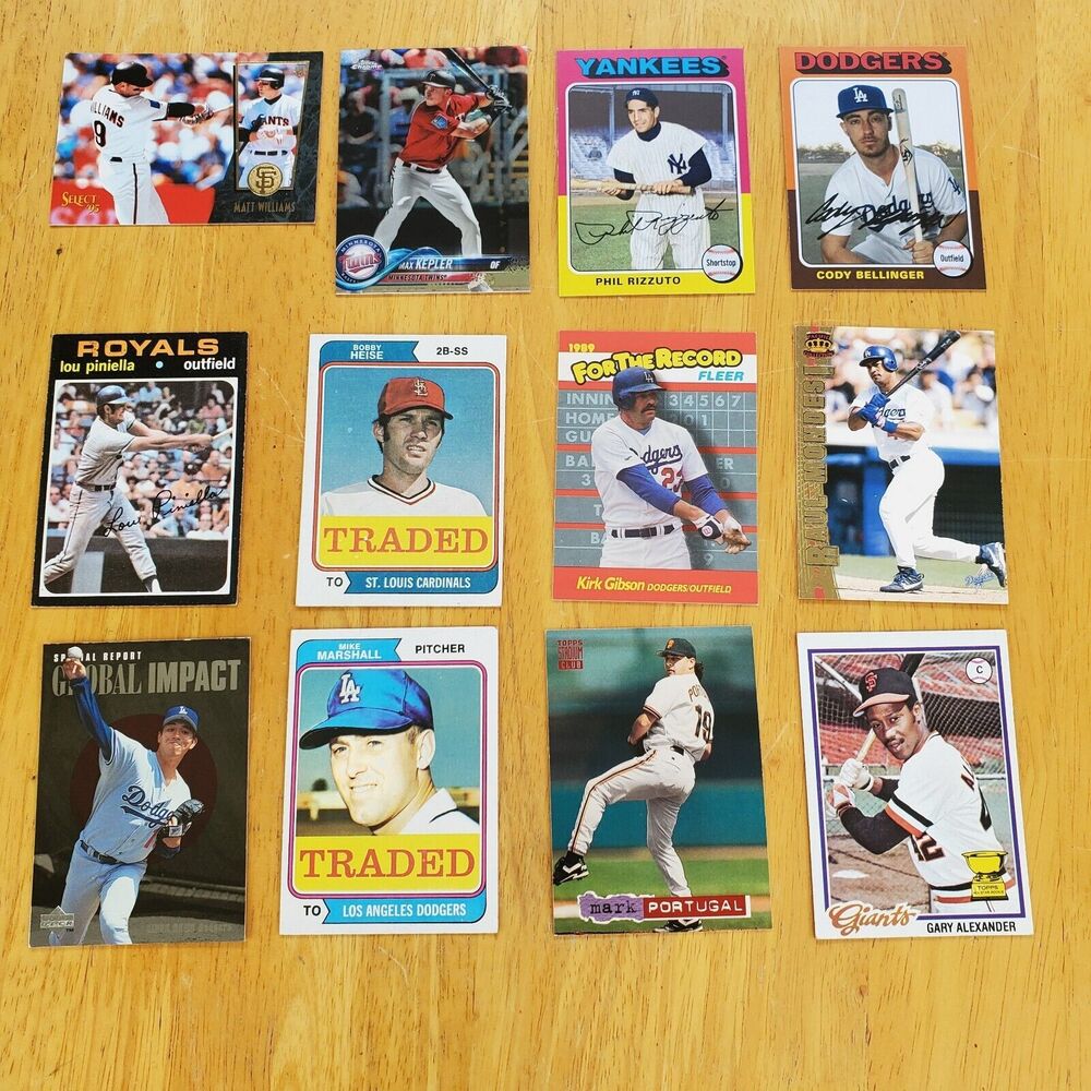 Topps Baseball Card Lot Of 12 Fleer Pacific 1971 Lou Piniella #35 '78 Alexander